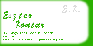 eszter kontur business card